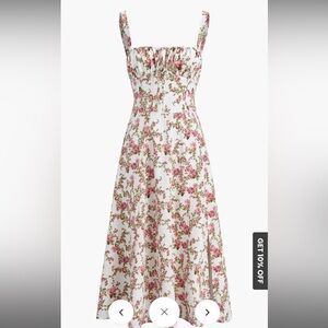Commense Rosebud Floral Midi Dress | S